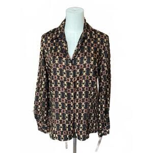 Evan-Picone Women's Chain Print Blouse - Size 6